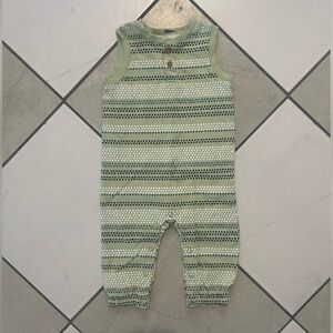 $5/30 Joe Fresh Green Striped Kids One Piece Footie